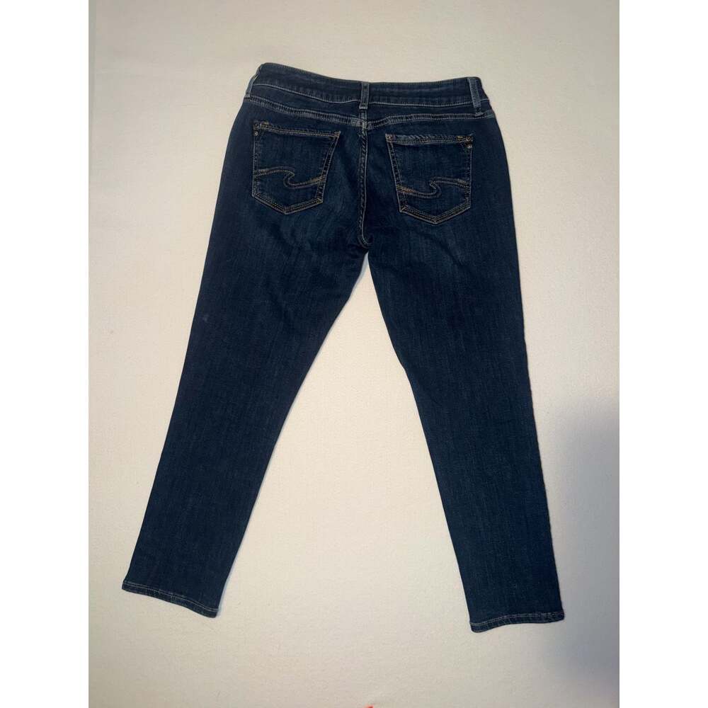Silver jean CO women’s suki skinny crop blue jeans - Picture 12 of 16